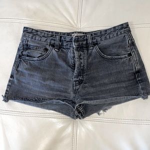 Free People Faded Black Jean Shorts